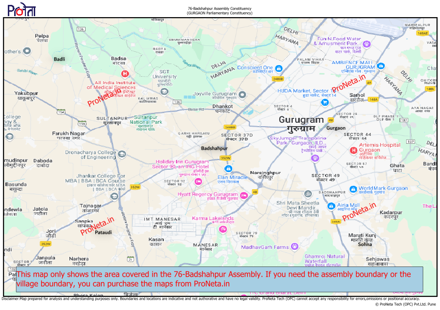 Badshahpur Assembly Constituency, Haryana 076
